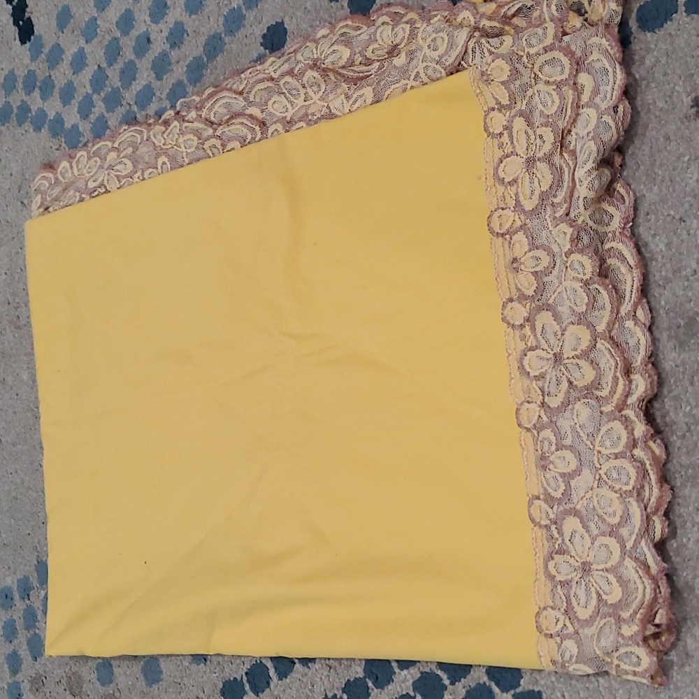 Vintage handmade fabric tablecloth